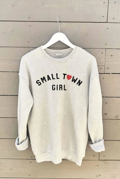 SMALL TOWN GIRL Mineral Graphic Sweatshirt