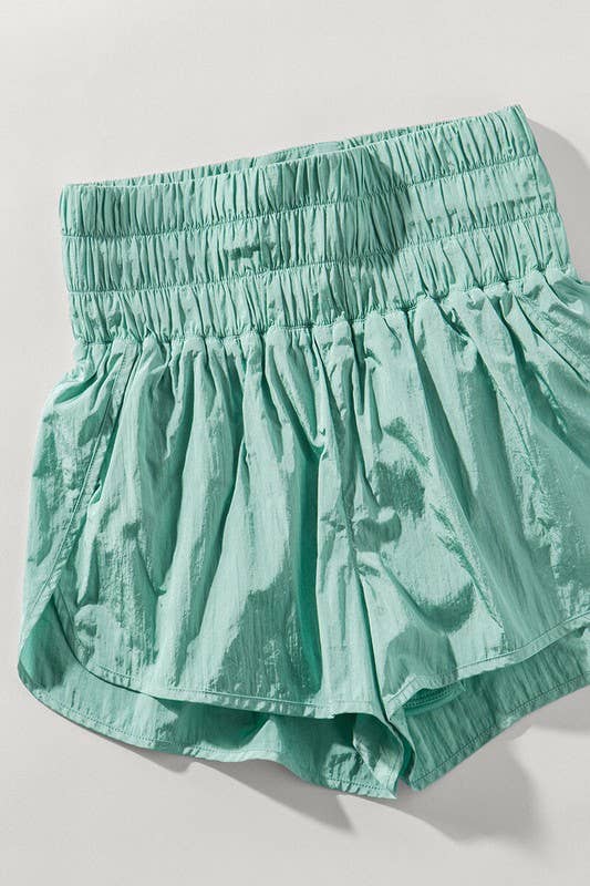 Elastic Quilted Waistband Active Short Pants