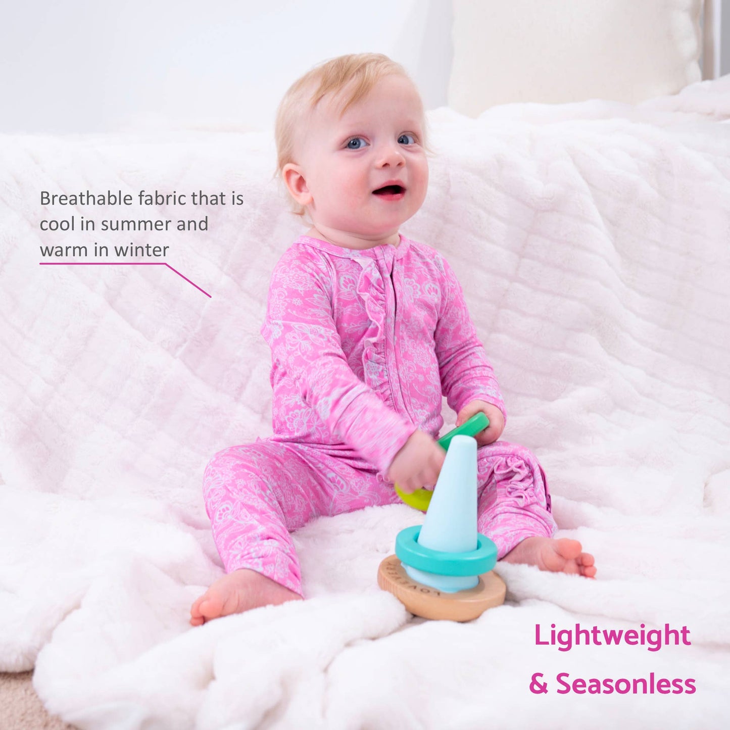 Lovely in Lace Baby Girl Bamboo Pajamas