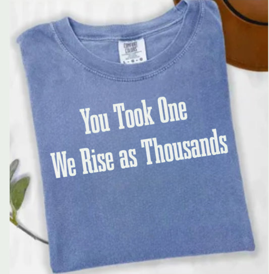 We rise as thousands CHARLIE KIRK T-Shirt