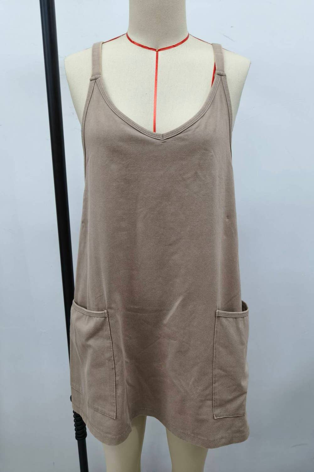 Washed Sporty Mini Dress W Built in Romper Lining