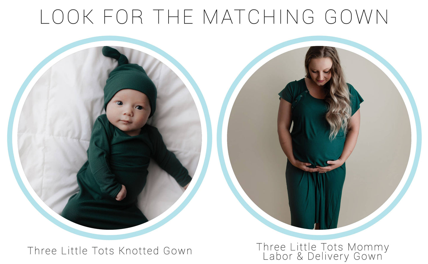Forest Green Ribbed Knotted Gown