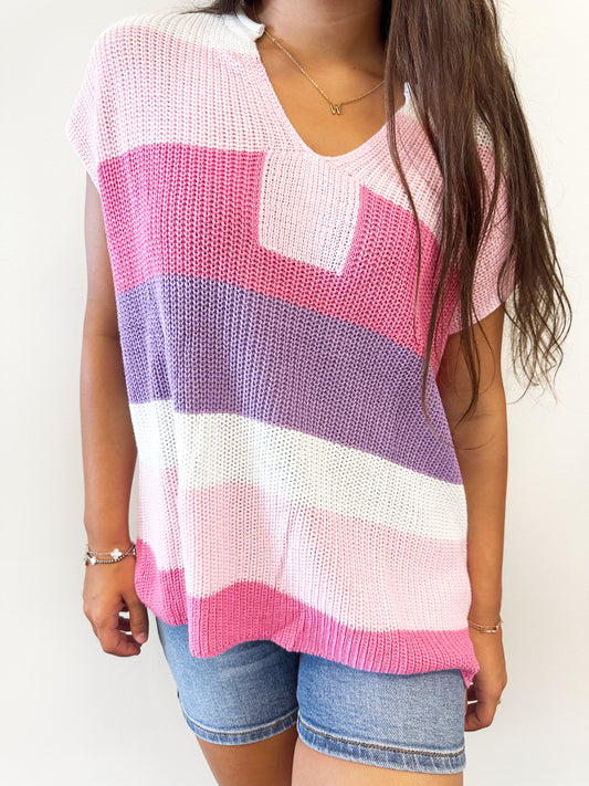 Multi-color Sweater Vest