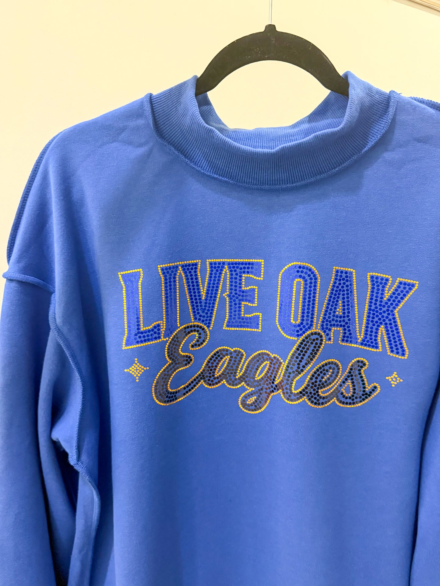 Live Oak Eagles Mock Sweatshirt