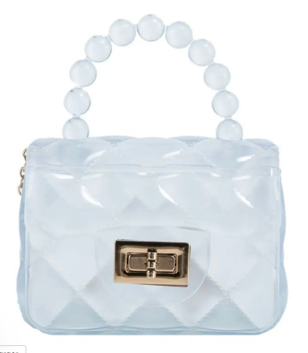 Mini Jelly Purse with Crossbody Gold Chain