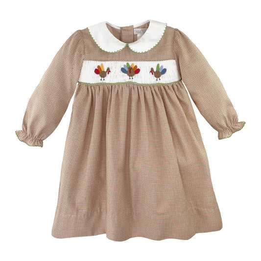 Turkey Hand Picture Smocked Dress