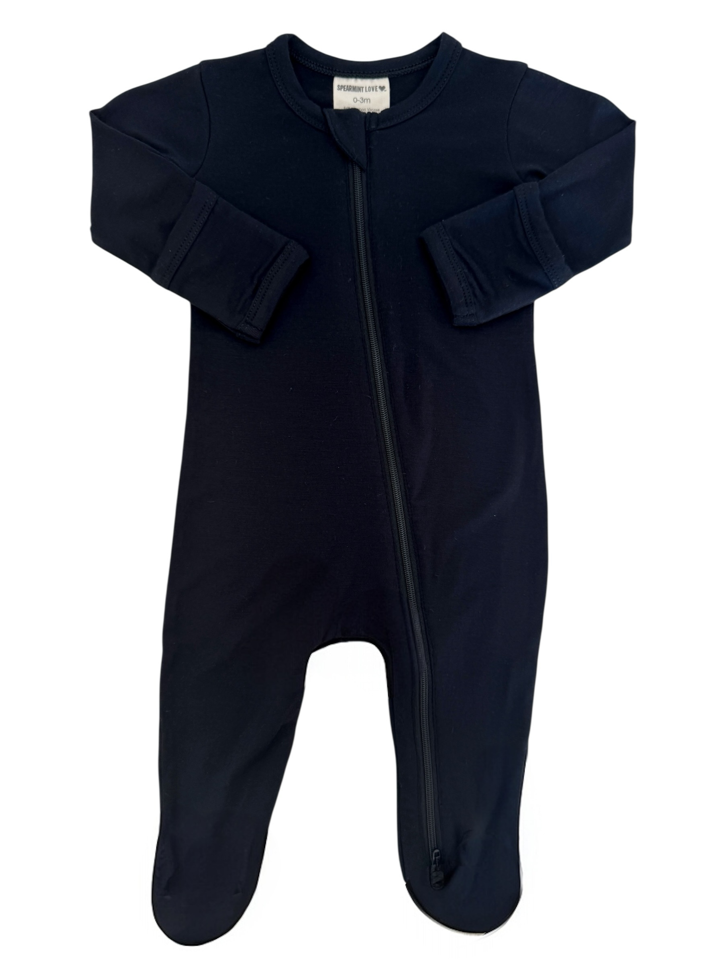 2-Way Zip Footie, Black
