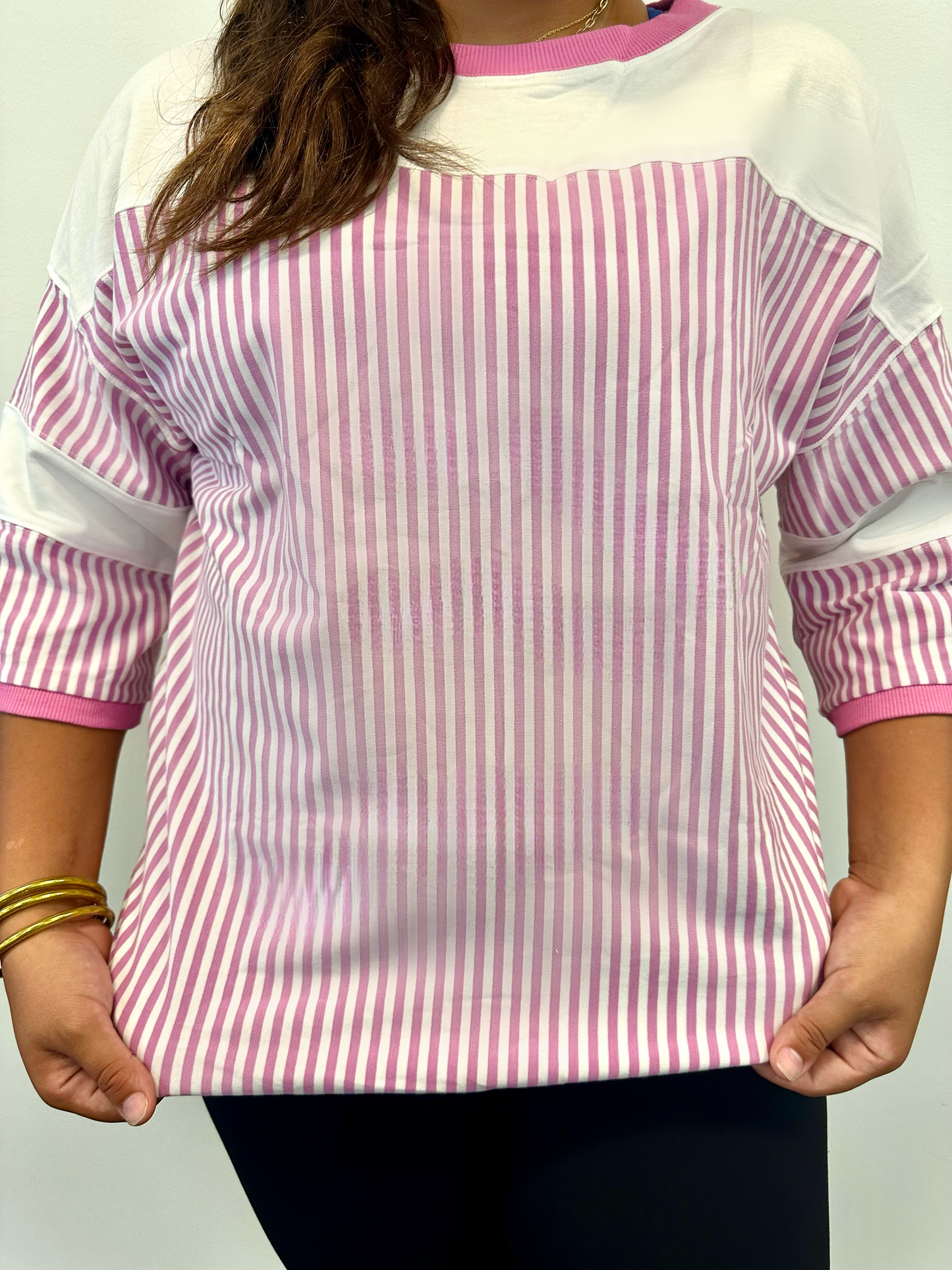 Berry Stripe Block Tee