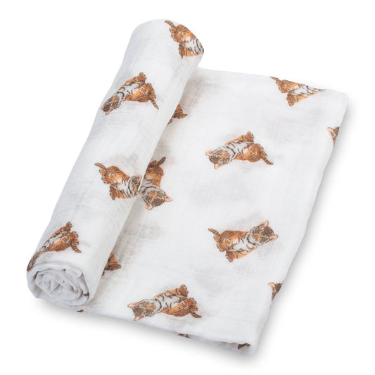 Tiger Cub Baby Muslin Swaddle Blanket