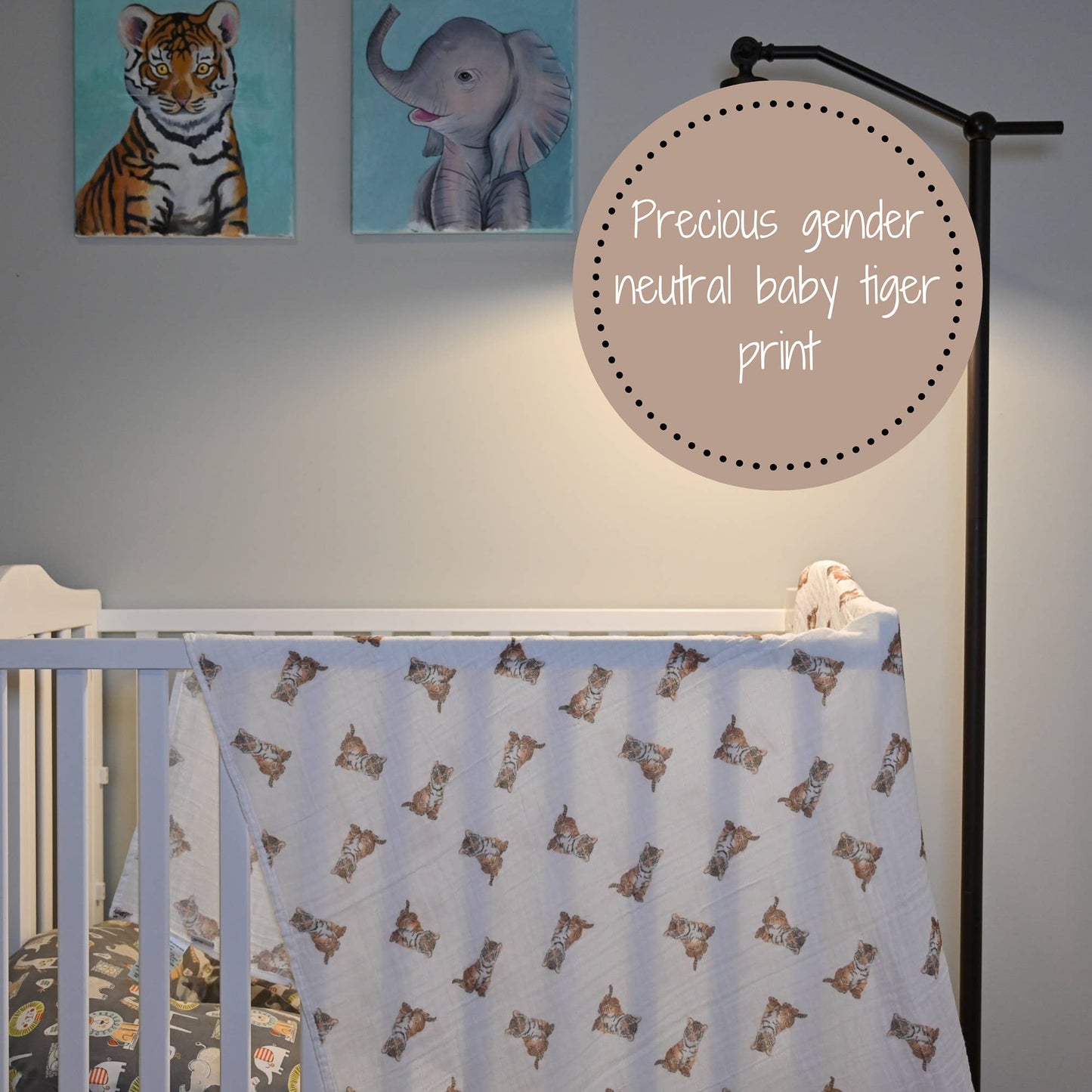 Tiger Cub Baby Muslin Swaddle Blanket