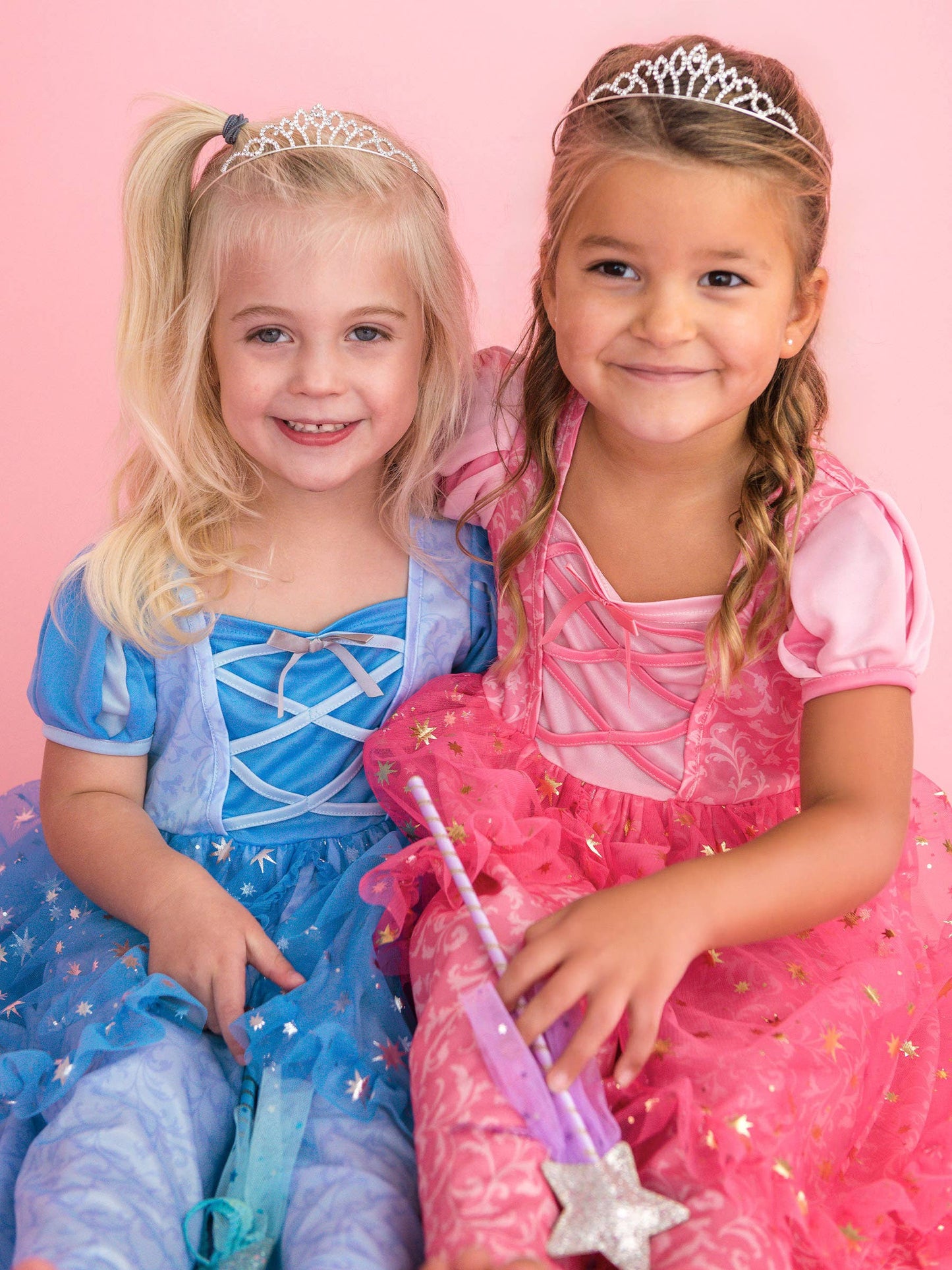 SoftSnooze™ Girls Crystal Blue Princess Bow Dress-Up Nightgown
