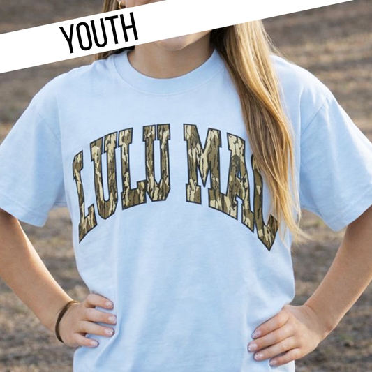 YOUTH Mossy Oak Bottomland Chambray Comfort Colors Mossy Oak Tee