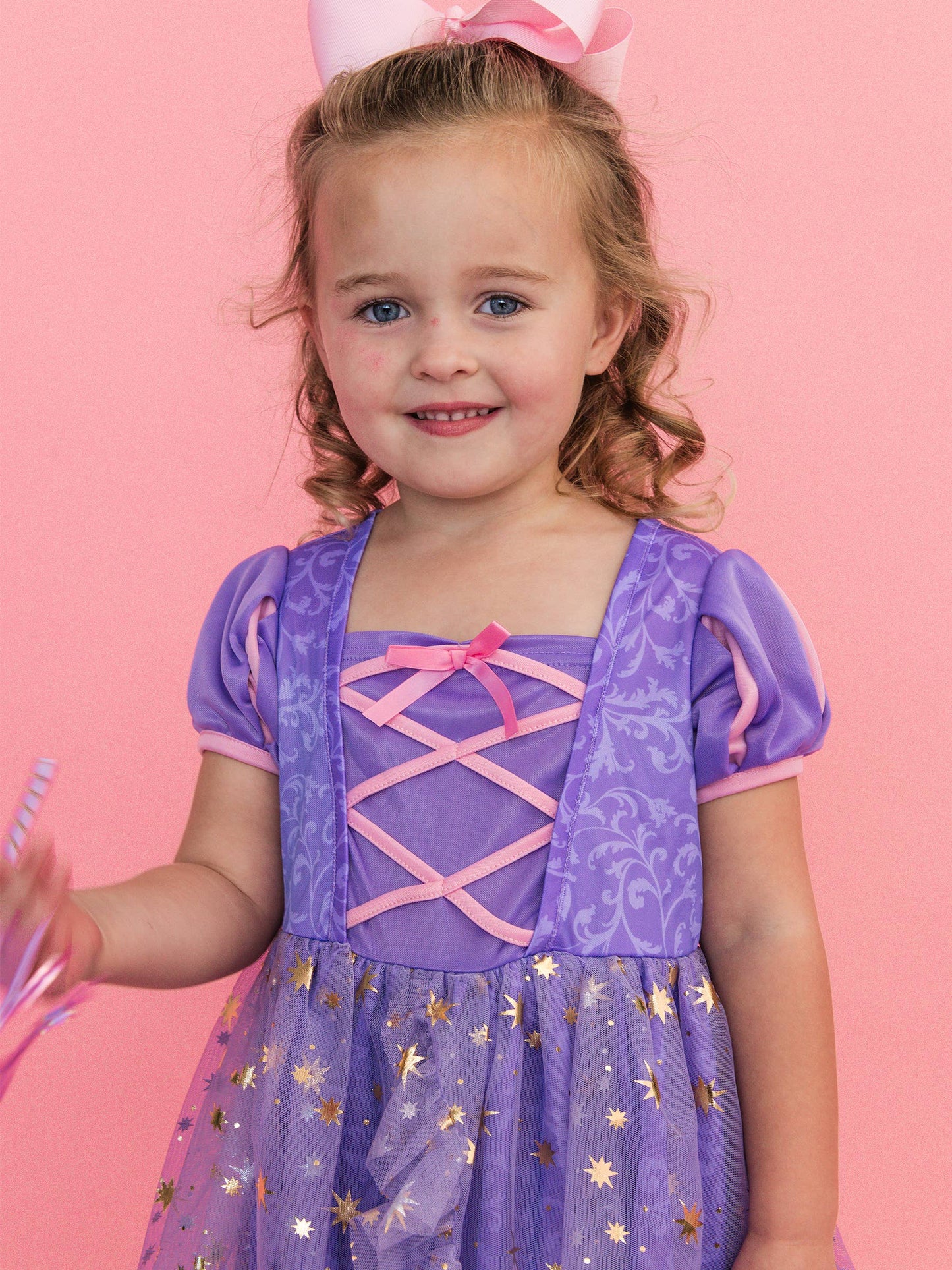 SoftSnooze™ Girls Amethyst Princess Bow Dress-Up Nightgown