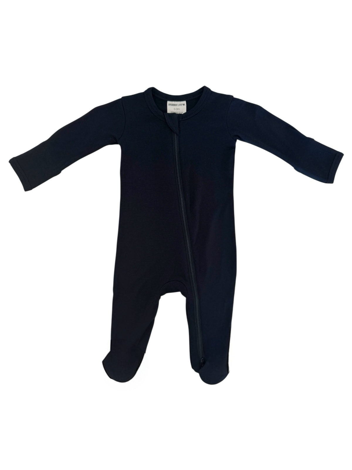 2-Way Zip Footie, Black