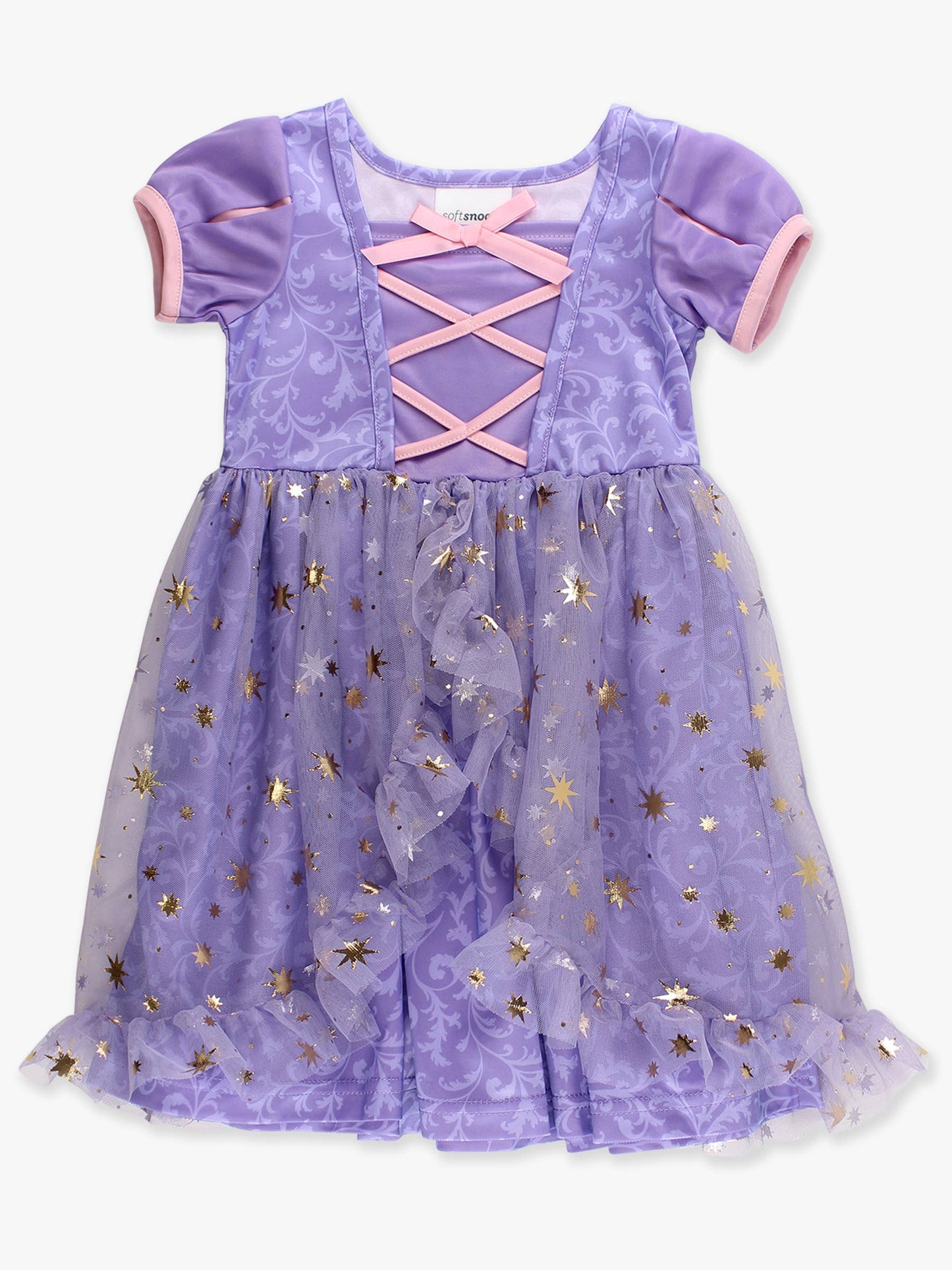 SoftSnooze™ Girls Amethyst Princess Bow Dress-Up Nightgown