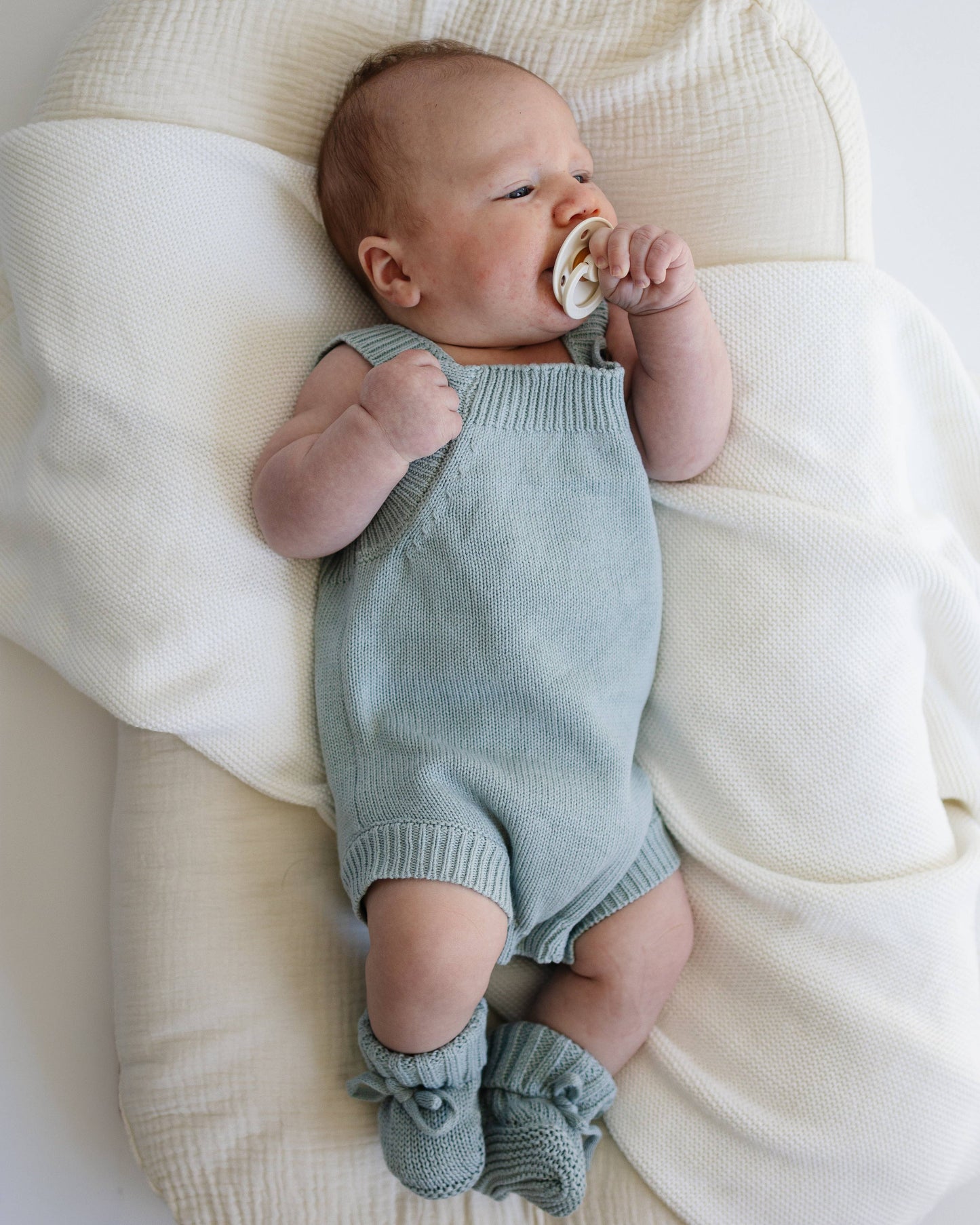 Summer Knit Romper - Steel