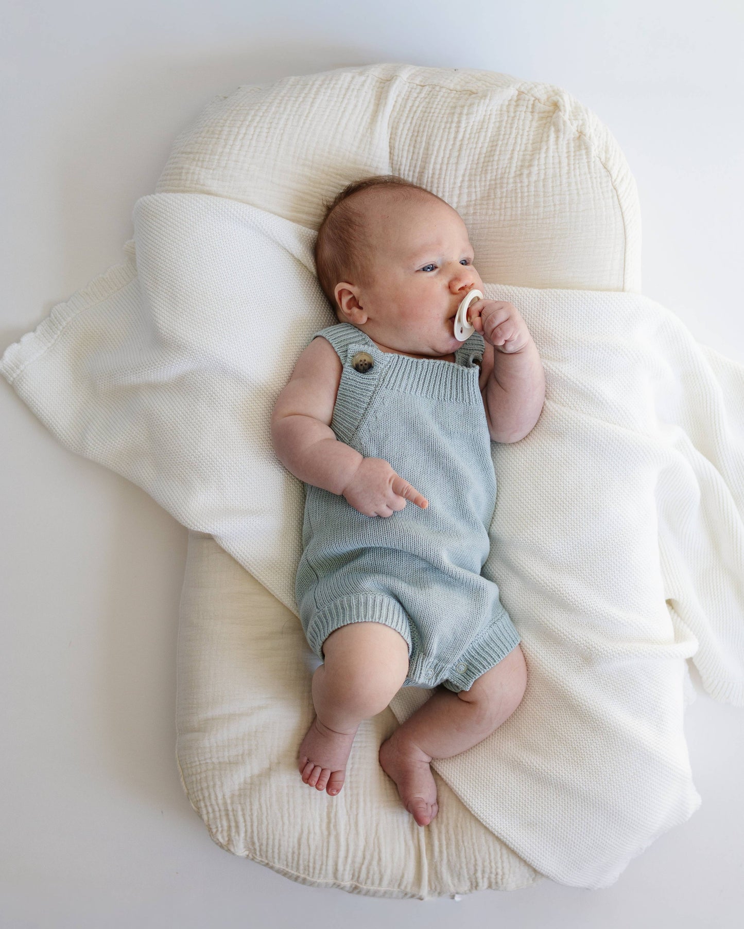 Summer Knit Romper - Steel