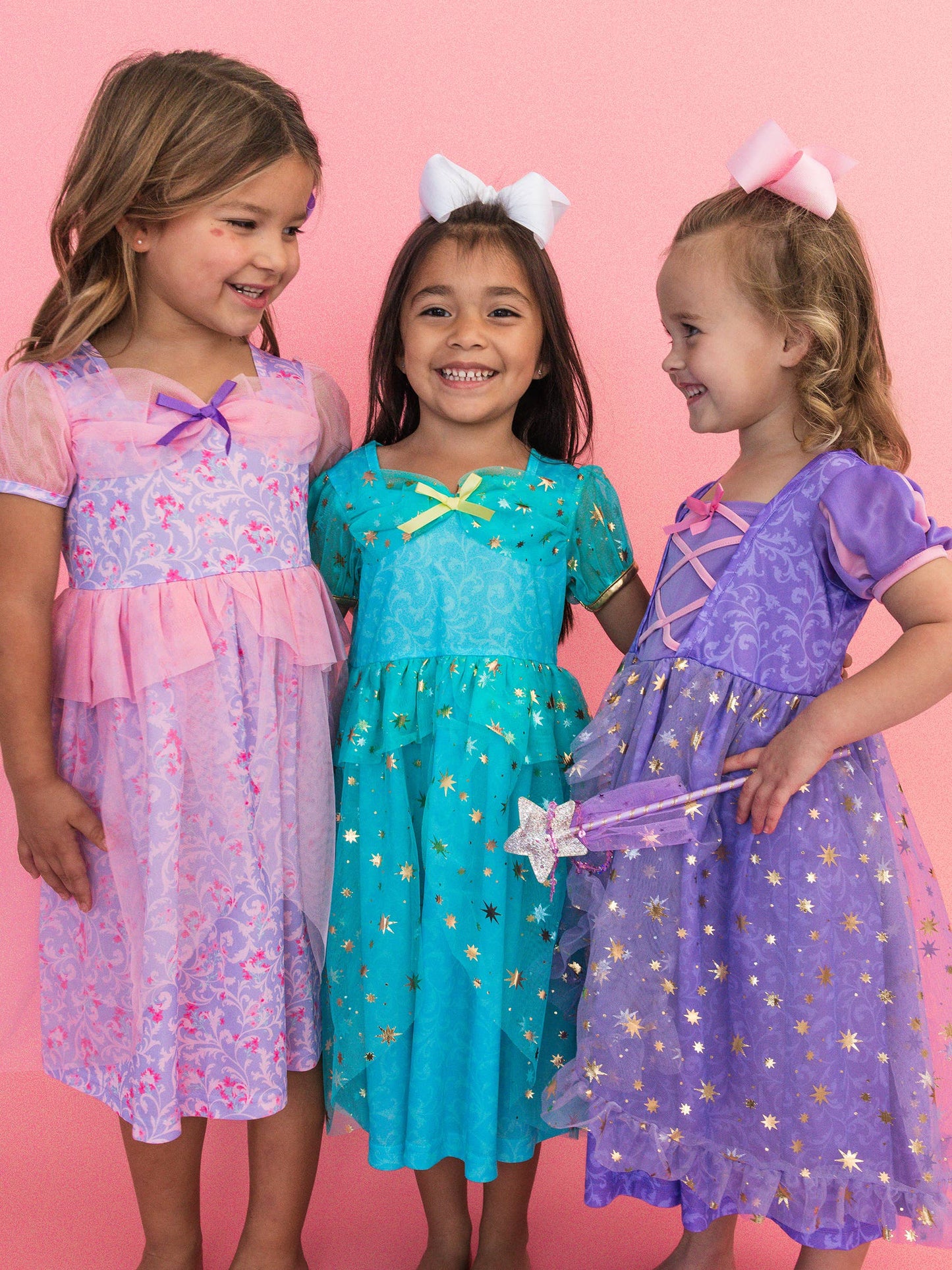 SoftSnooze™ Girls Amethyst Princess Bow Dress-Up Nightgown