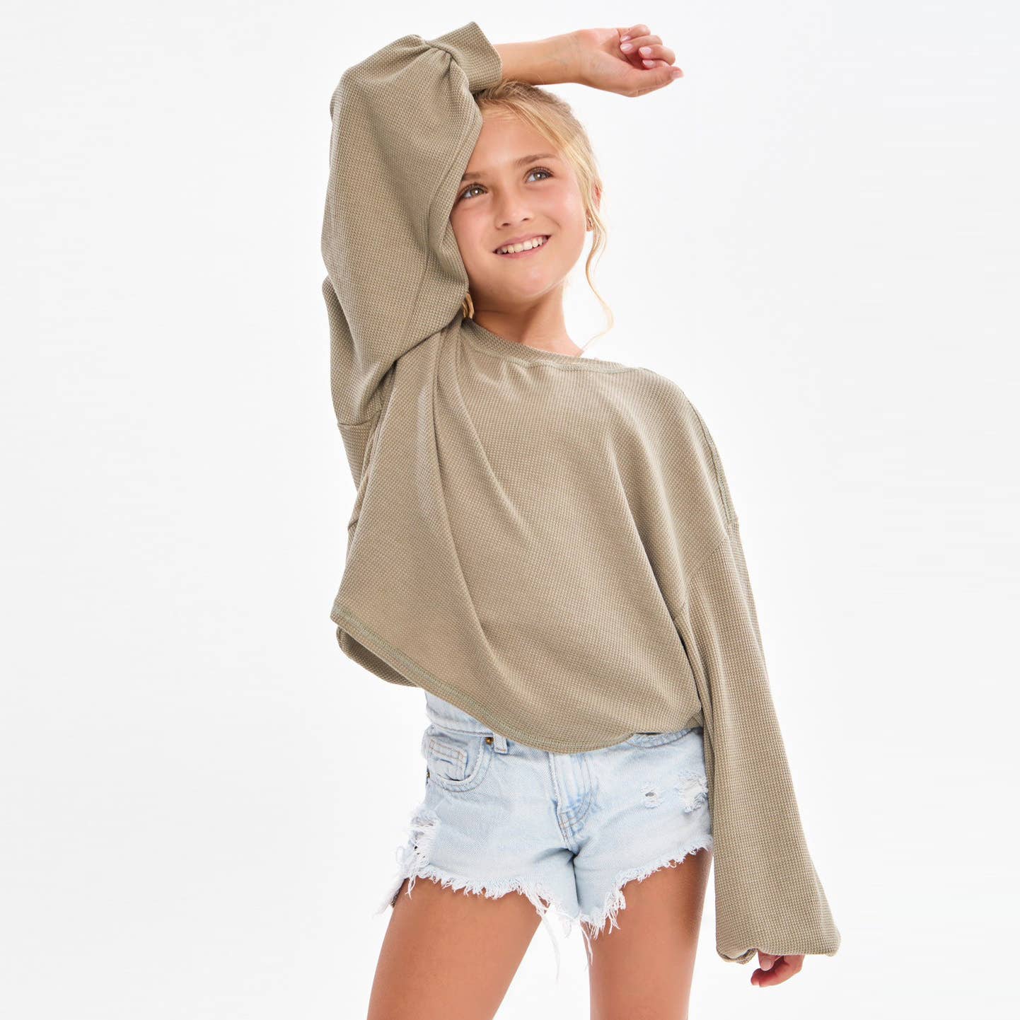 Open Back Thermal Knit Top