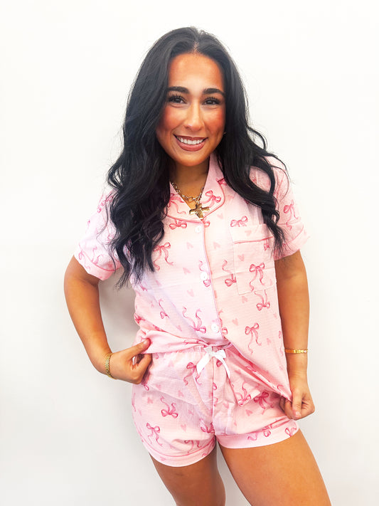 Pink Bow Pjs