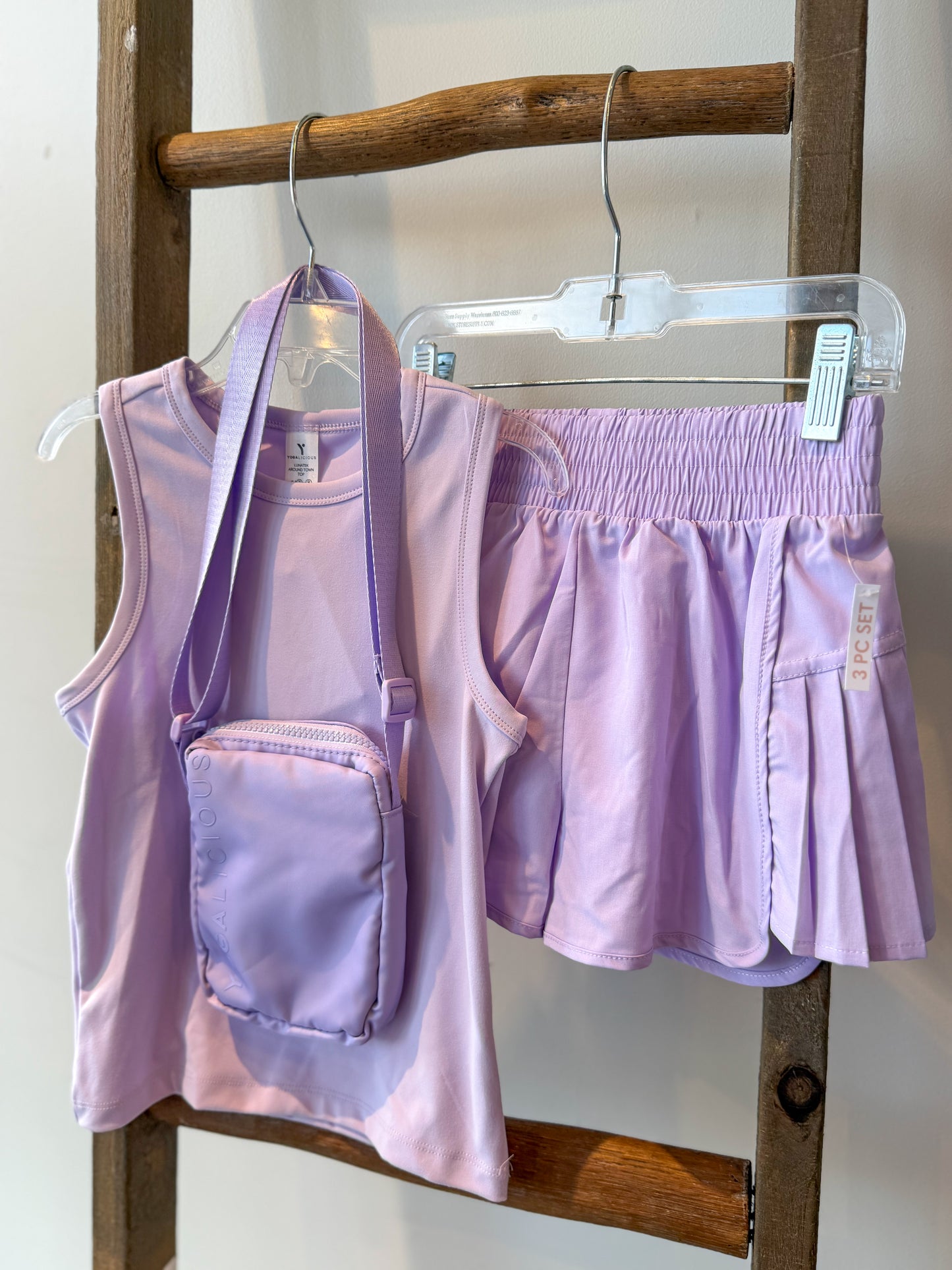 lilac tank w bag