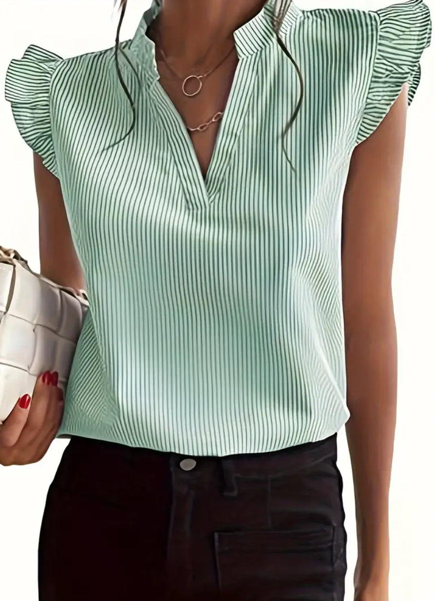 Green stripe shirt
