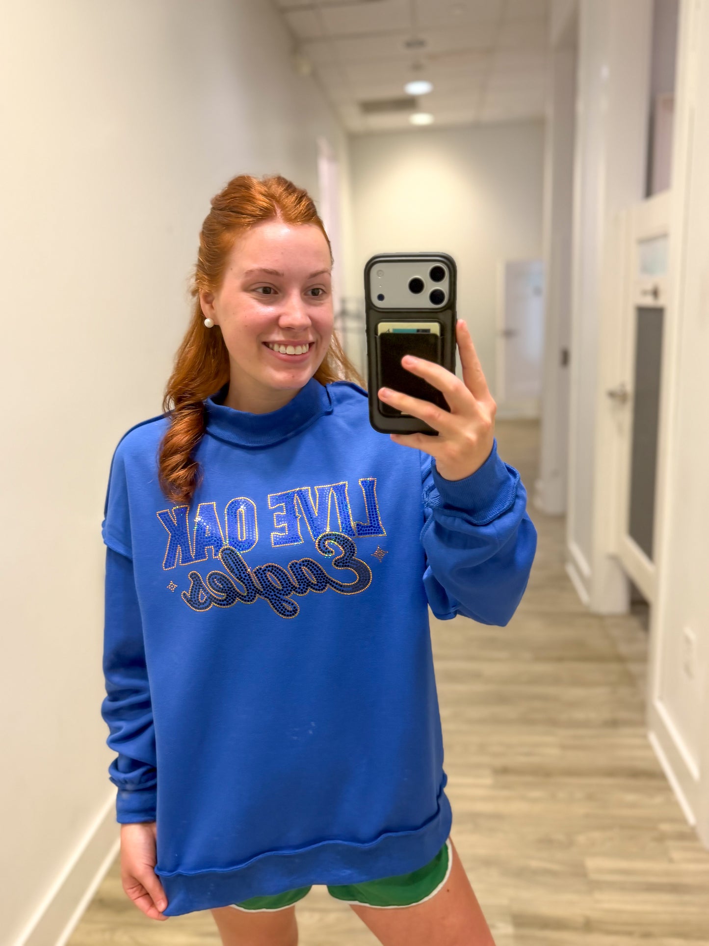 Live Oak Eagles Mock Sweatshirt