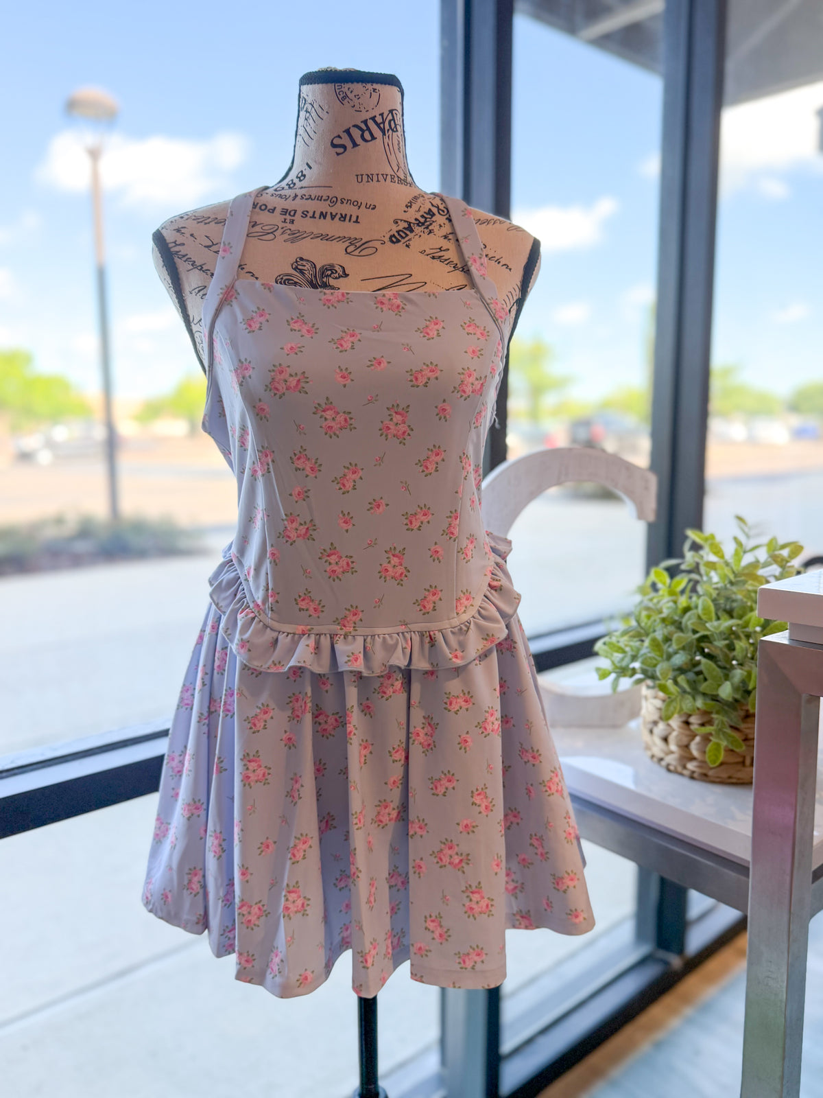 floral tennis romper