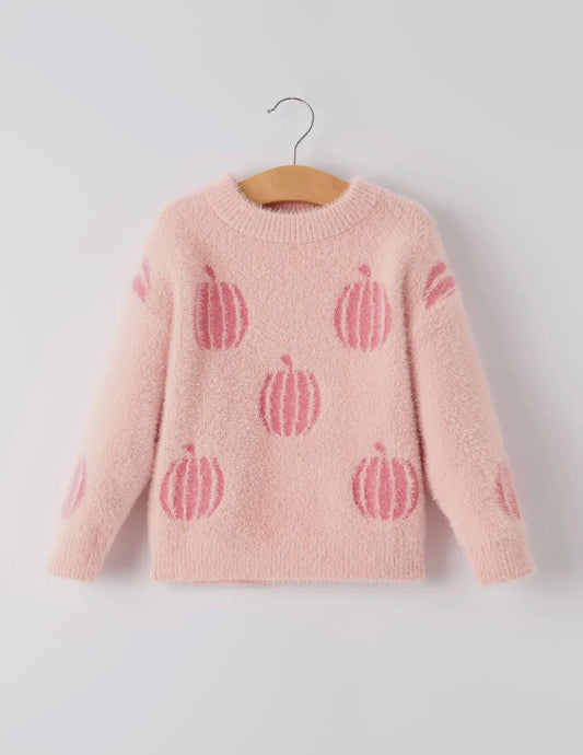 Halloween pink girls pullover