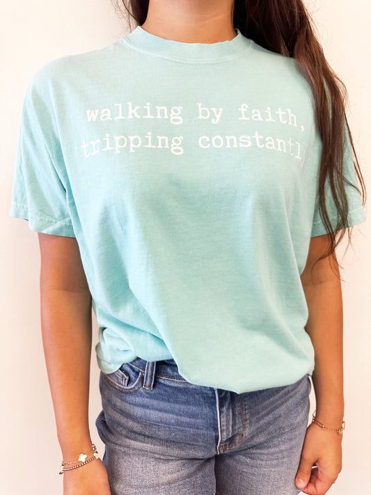 Walking By Faith Comfort Colors Tee