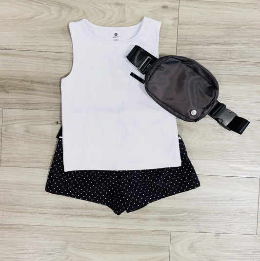 Girls Tank- Polka Dot Short Combo