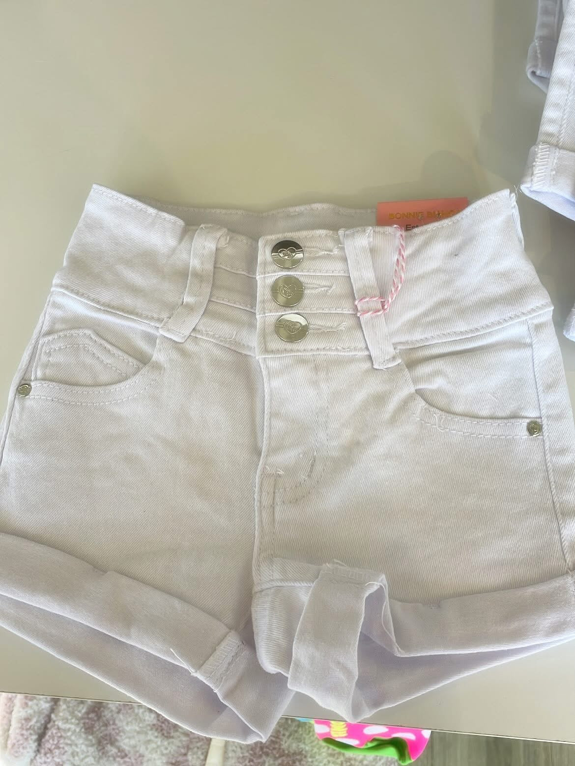 White triple button Bonnie Bianca’s