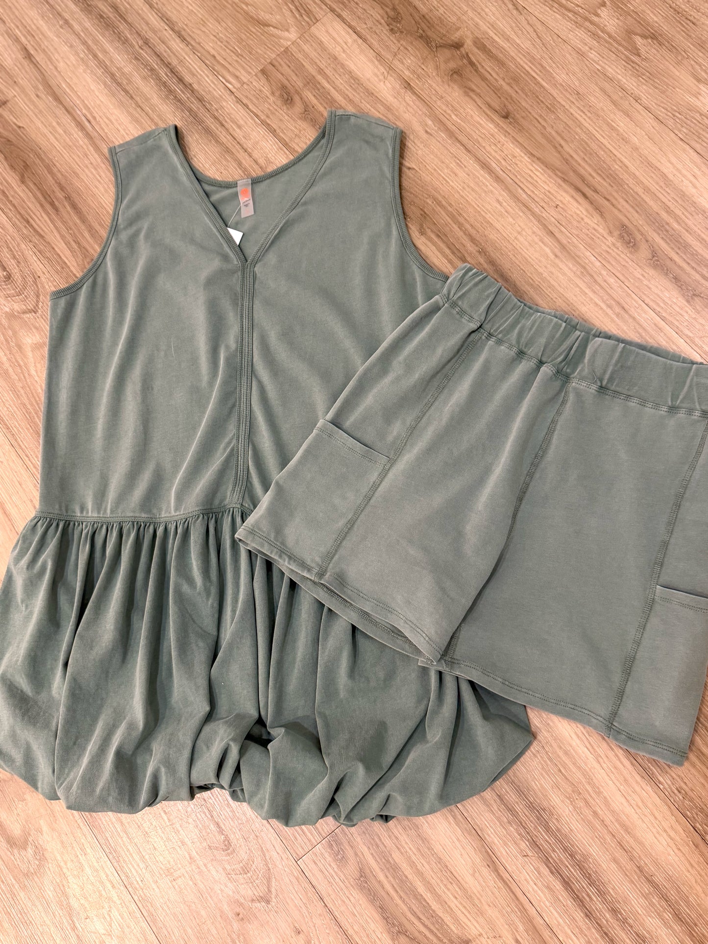 Bubble dress set- green