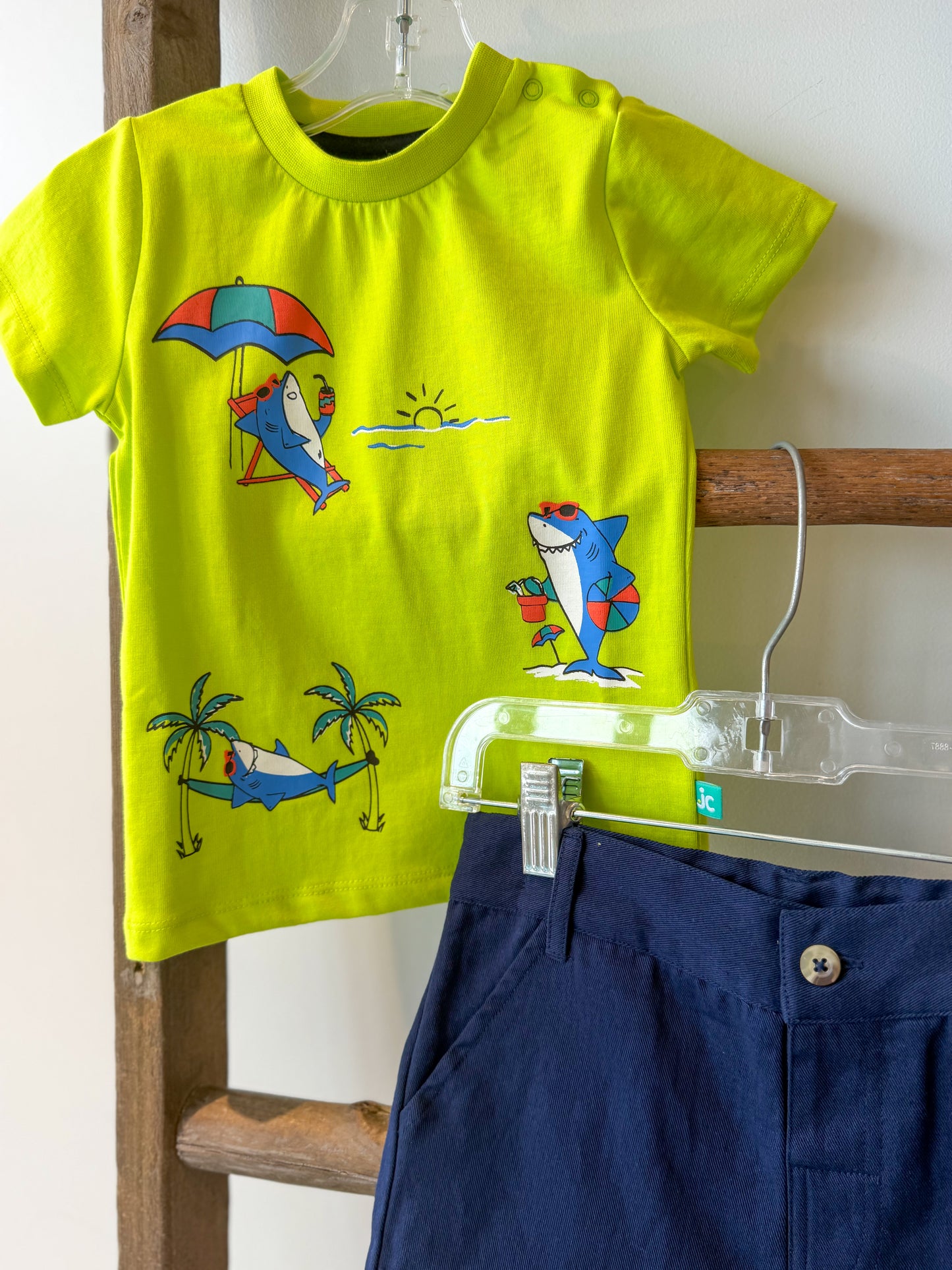 Cool Shark Printed Tee Set