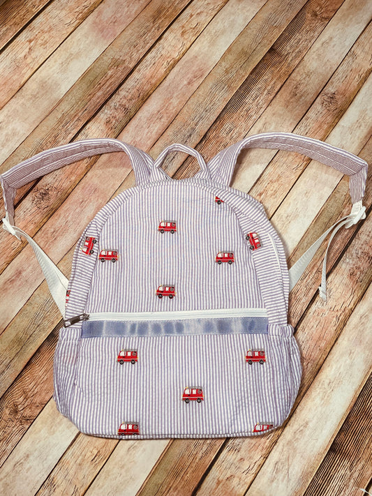Purple Firetruck Book Sack