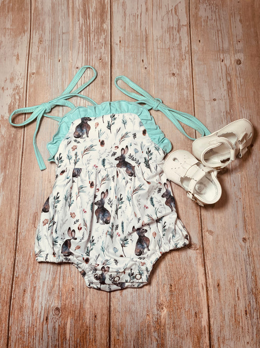 Girls Bunny Bubble Romper