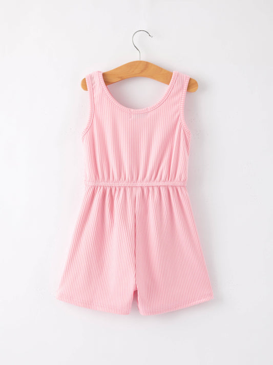 Girls Light Pink Jumpsuit