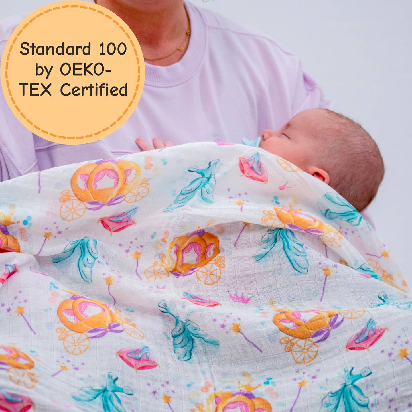 Glass Slipper Baby Muslin Swaddle Blanket