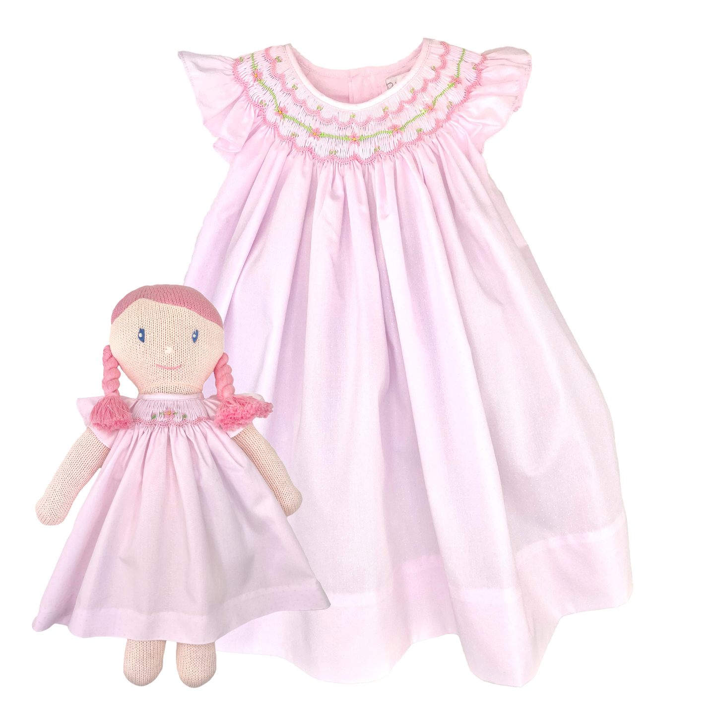 Angel Wing Dress with Bishop Smocking