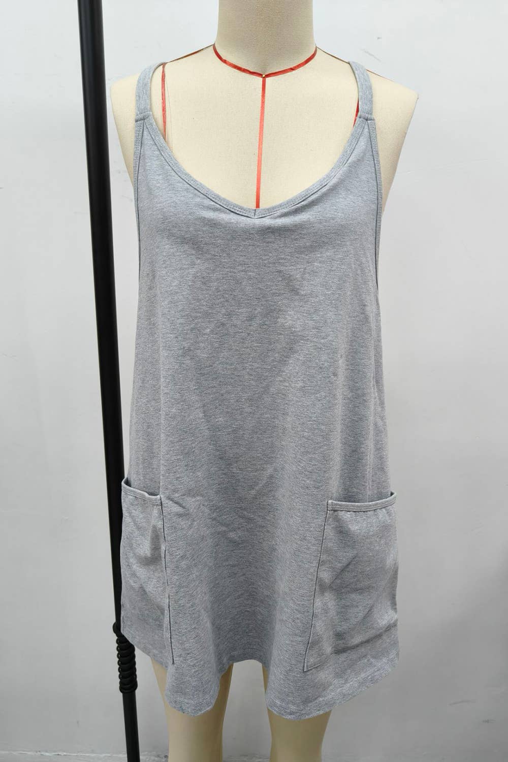 Washed Sporty Mini Dress W Built in Romper Lining