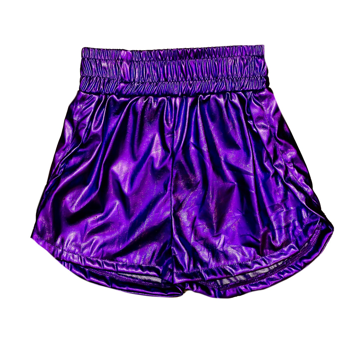 Purple Metallic Kid Shorts