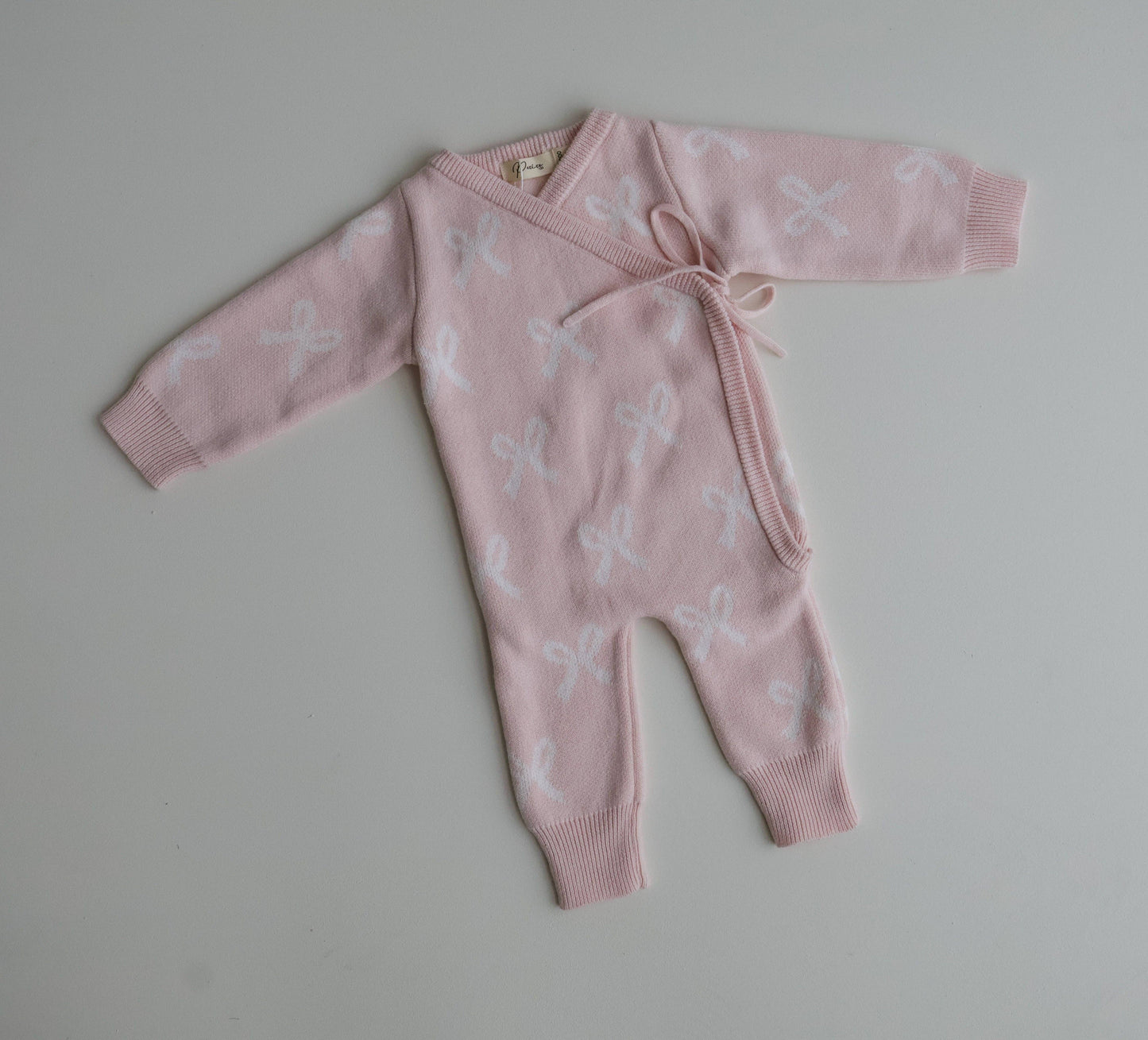 KIMONO BOW ROMPER | BABY PINK