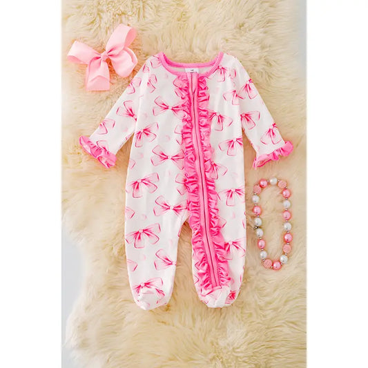 Coquette Ruffle Onesie W/Zipper