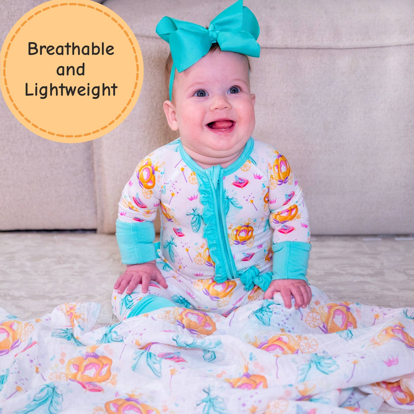 Glass Slipper Baby Muslin Swaddle Blanket