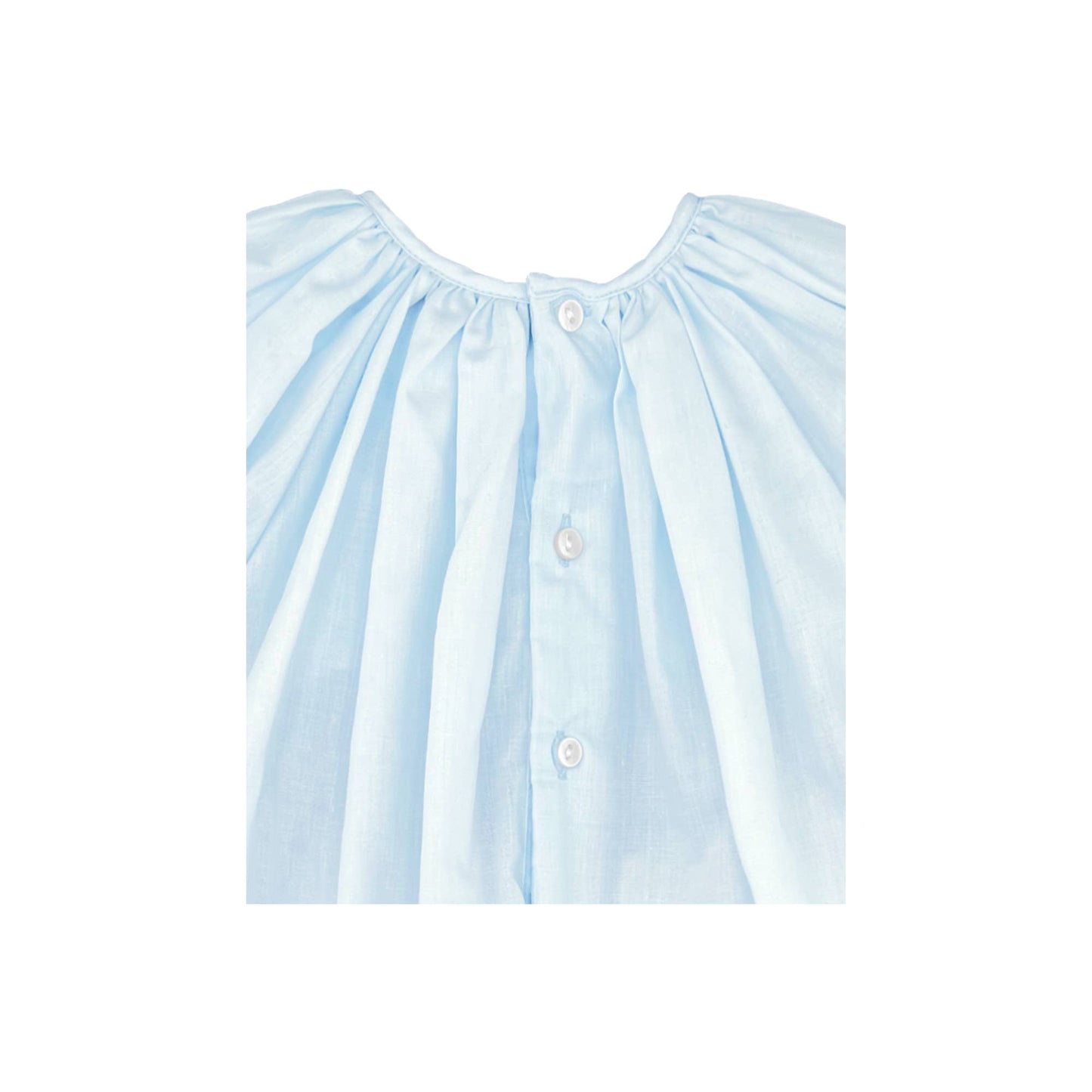 Daygown with Raglan Sleeves and Embroidered Hem: Lavender / Newborn