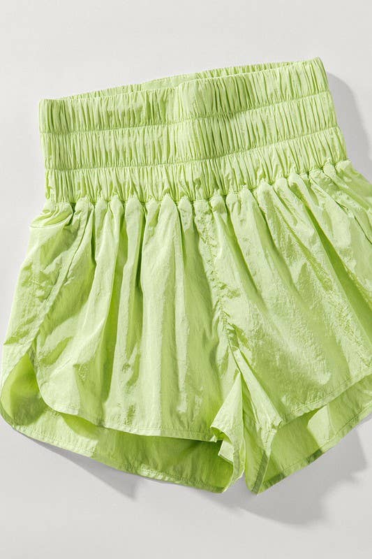 Elastic Quilted Waistband Active Short Pants