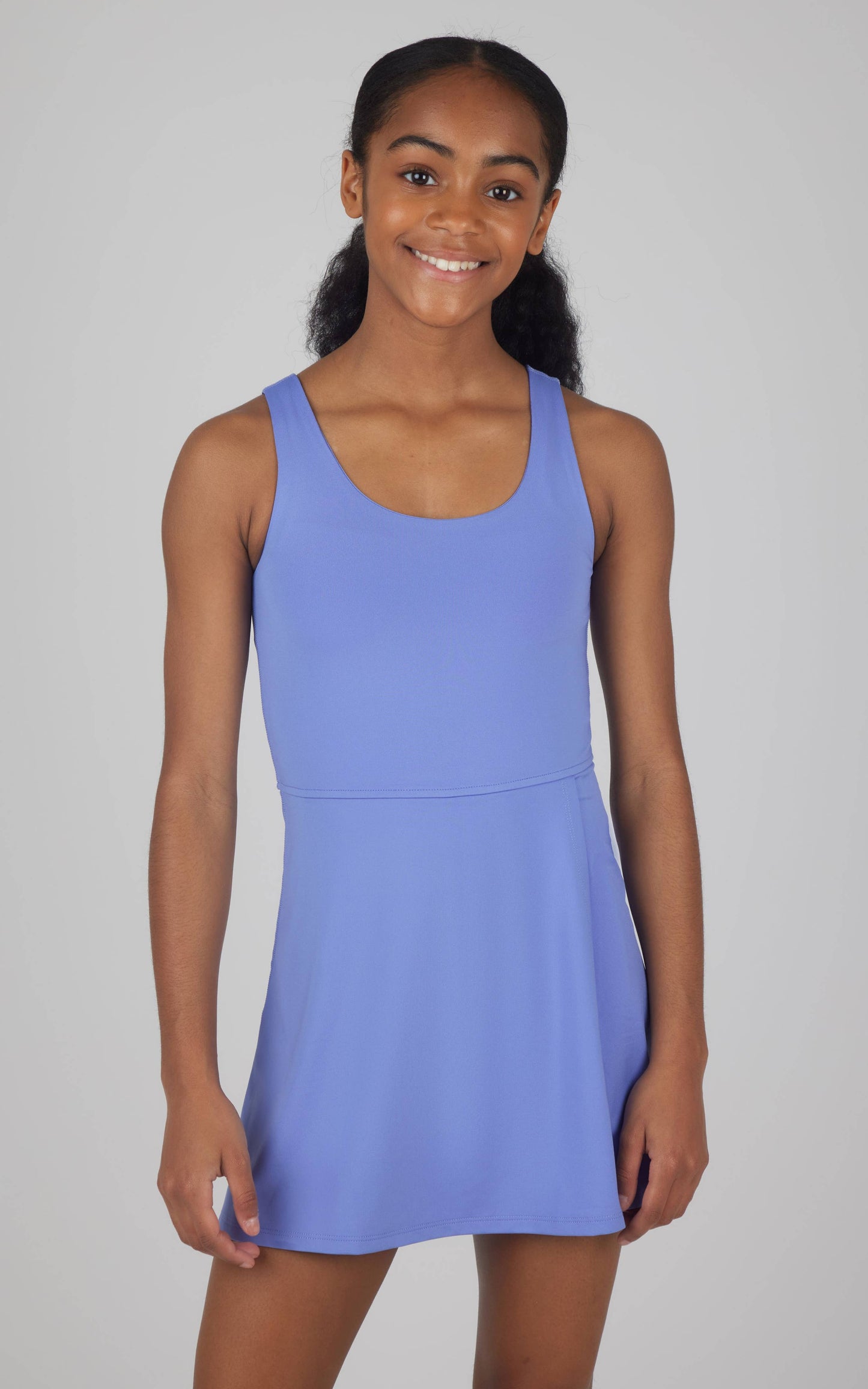 Girls Athletic Active Tennis Dress with Inner Shorts