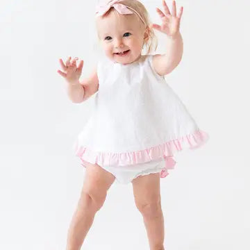 Swiss Dot Swing Top and Bloomer Set