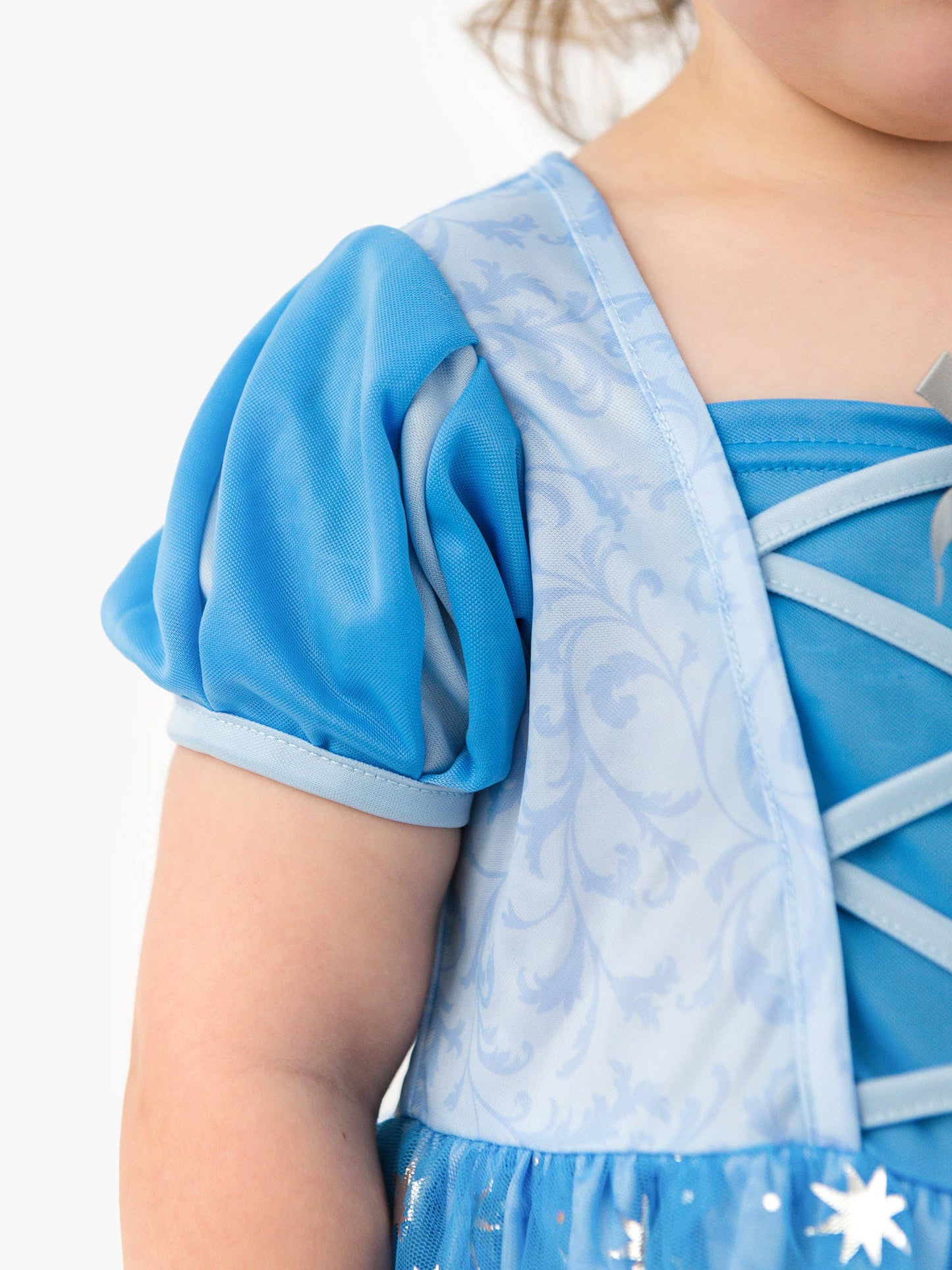 SoftSnooze™ Girls Crystal Blue Princess Bow Dress-Up Nightgown