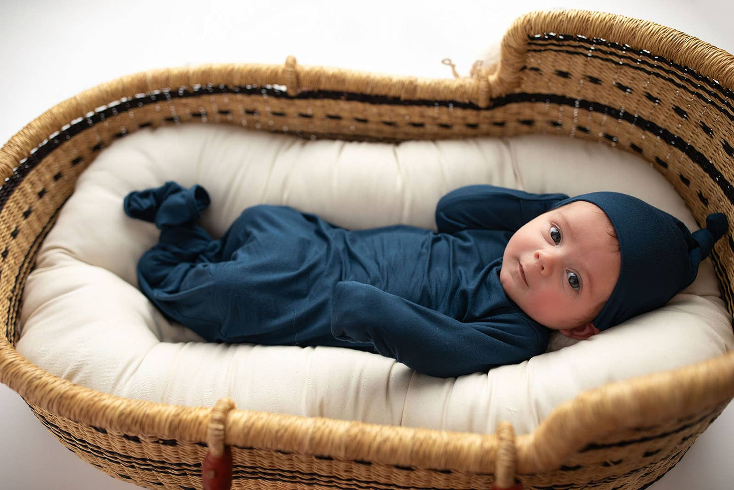 Navy Blue Knotted Gown